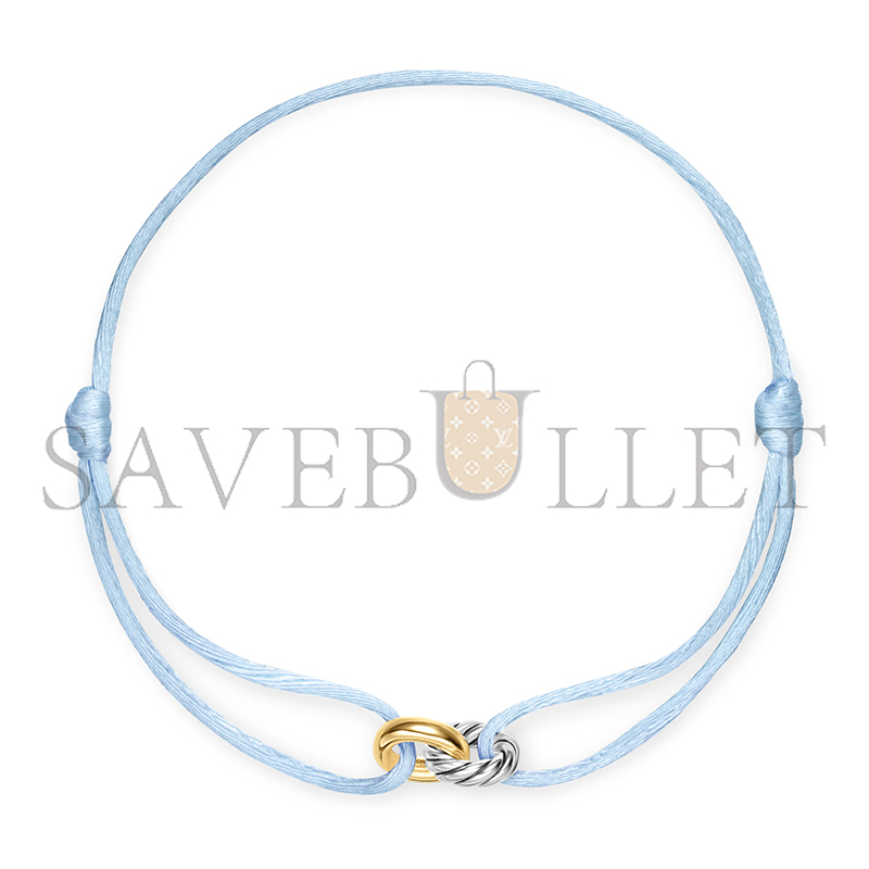Dau1d Yvrm*n SCULPTED CABLE LINKED CORD BRACELET B18445 S4BBL